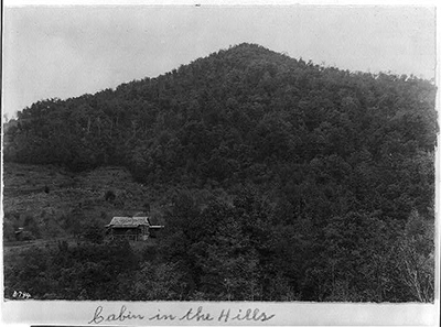 This photograph of a cabin in the mountains of Western North Carolina