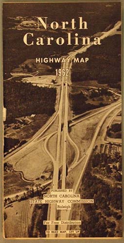 North Carolina Highway Map, dated 1962.