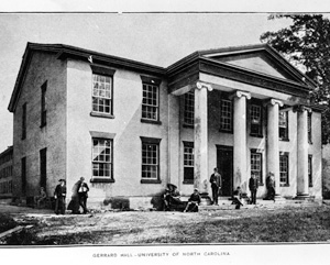 Gerrard Hall, UNC Campus. Courtesy of The Carolina Story Museum.