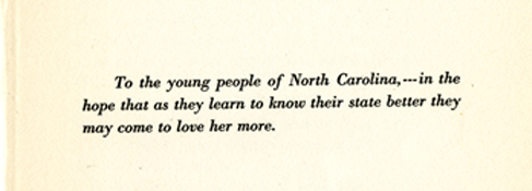 Dedication in W. C. Coker and H. R. Totten's <i>The Trees of North Carolina</i>, published 1916. From the collections of the State Library of North Carolina.