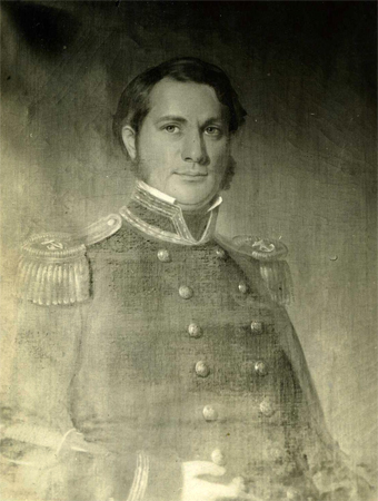 Photograph of an oil portrait of James Waddell. From the collections of the North Carolina Museum of History.